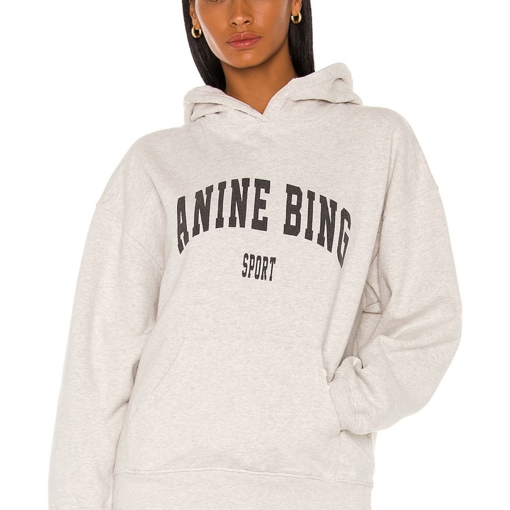 Anine Bing Harvey Sweatshirt in Heather Grey